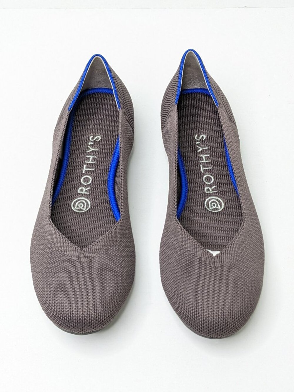 Rothy's The Flat Round Toe Slip-On Ballet Flats Mink Knit Womens 7